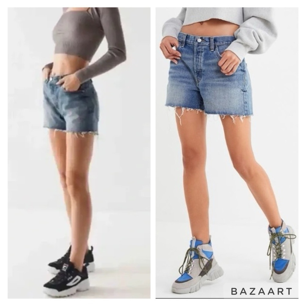 NWT BDG Urban Outfitters Embroidered Low Rise Boyfriend Shorts Size 24 - Picture 4 of 16